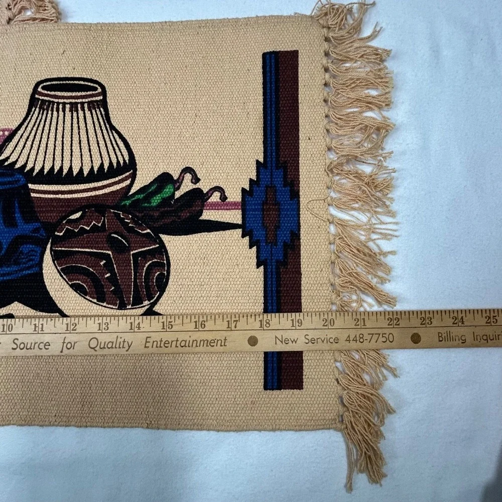Set of 4 Vintage El Paso‎ Saddleblanket Co Pottery Southwest Placemats Mint